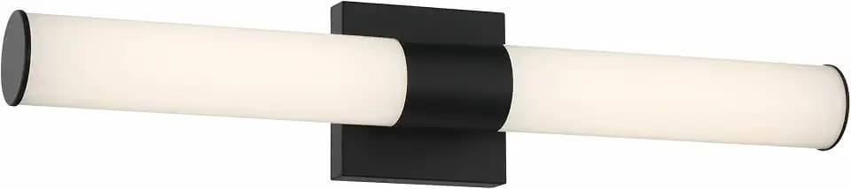 Minka Lavery 5073-66A-L Vantage 24" Wide Adjustable CCT LED Bath Bar with White Cylindrical Shade, Coal