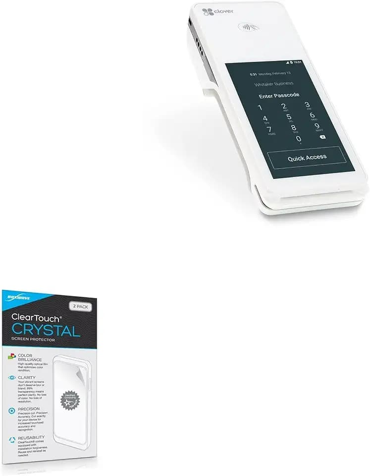 BoxWave Screen Protector Compatible with Clover Flex - ClearTouch Crystal (2-Pack), HD Film Skin - Shields from Scratches for Clover Flex
