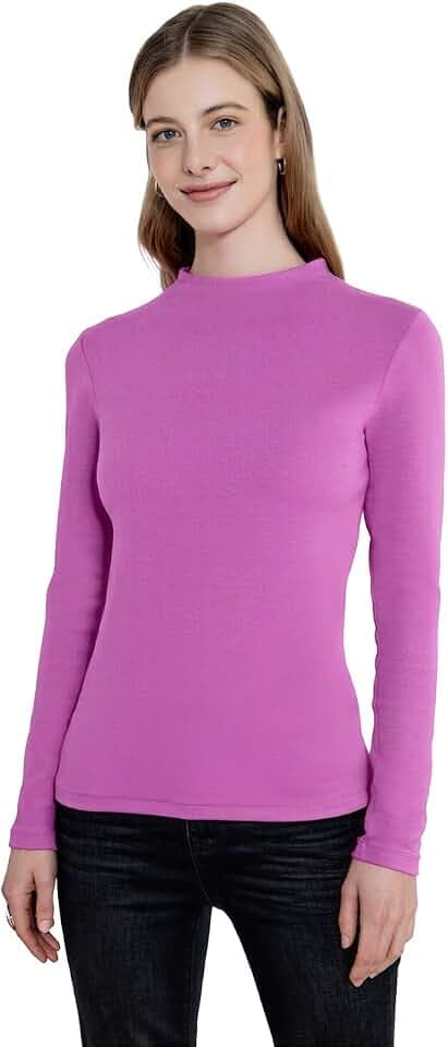 Damen Basic Turtleneck Shirt