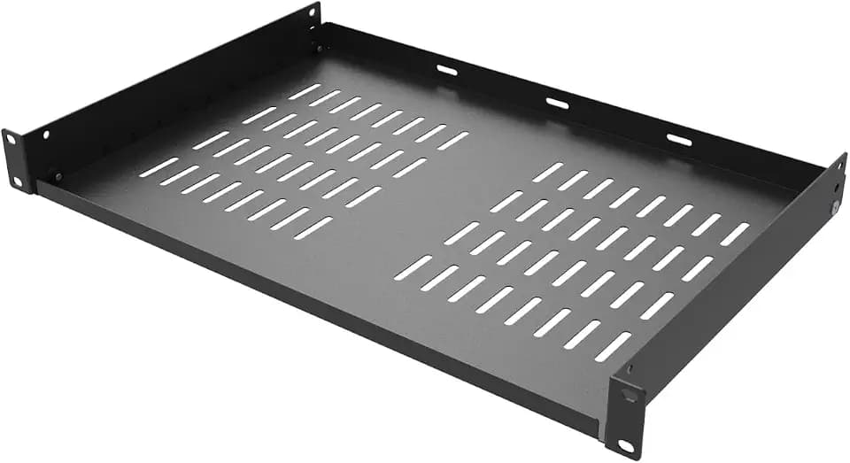 1U Disassembled Universal Server Rack Shelf Steel 12" Deep