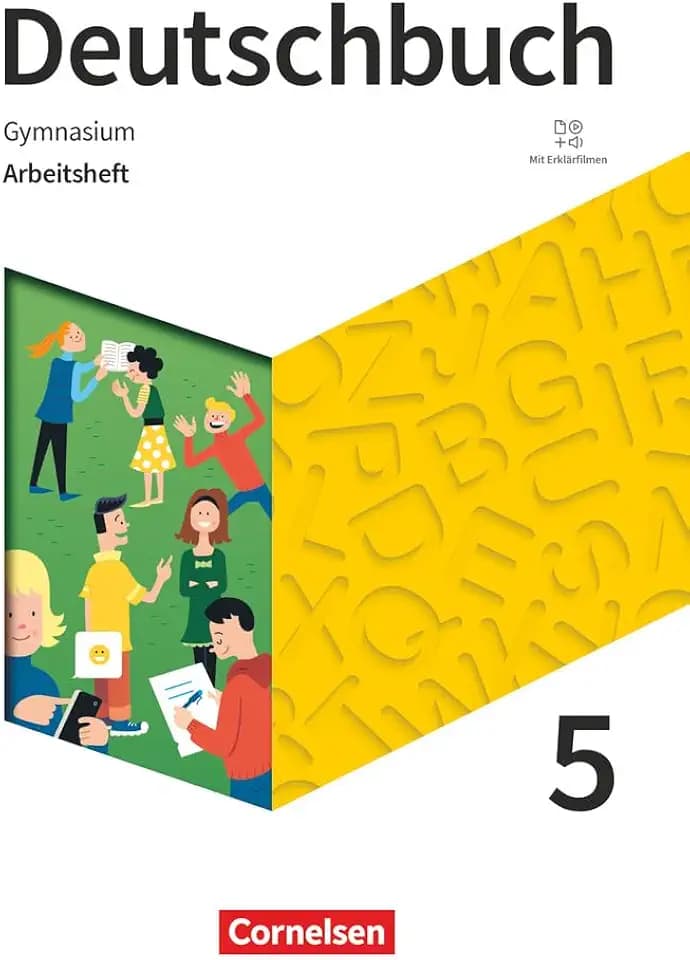 Deutschbuch Gymnasium - Zu den Ausgaben: Neue Allgemeine Ausgabe und Niedersachsen – 2019 - 5. Schuljahr: Arbeitsheft mit Lösungen und Erklärfilmen