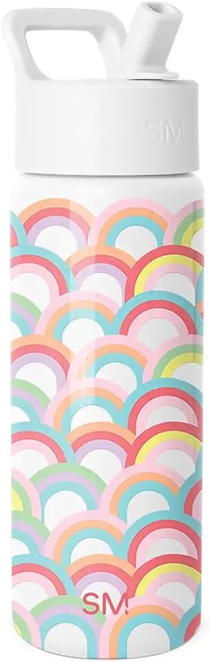 Simple Modern Kids Water Bottle & Toddler Cup | 18oz | Rainbows