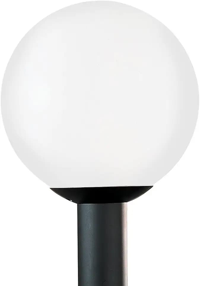 Generation Lighting Outdoor Globe 1-Light Post Lantern in White Plastic