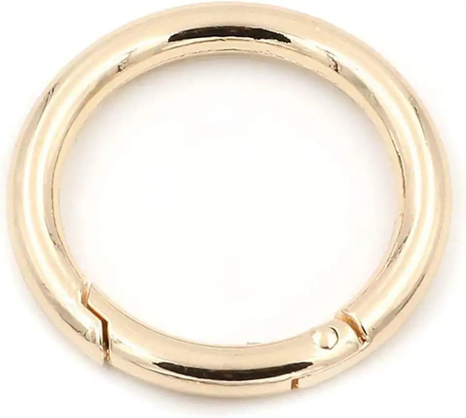 Feder-O-Ringe, 2 Stück Feder-Karabinerhaken, runder Karabiner-Schnappverschluss, Schlüsselringschnalle für Taschen, Geldbörsen, Handtaschengurte