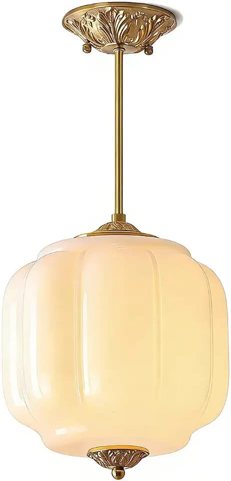 Vintage Style Milk White Glass Ceiling Light for Entryway Hallway