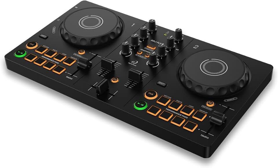 AlphaTheta Pioneer DJ DDJ-FLX2 2-Channel DJ Controller, Smart Fader, USB-C