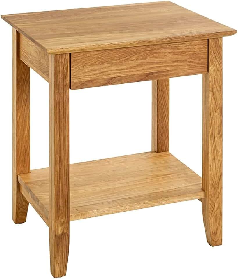 HAKU Konsolentisch Eiche – schmale Konsole in rechteckiger Form, aus Massivholz und Eiche, mit Schublade Maße: B 50 × H 60 × T 40 cm Style: Traditional