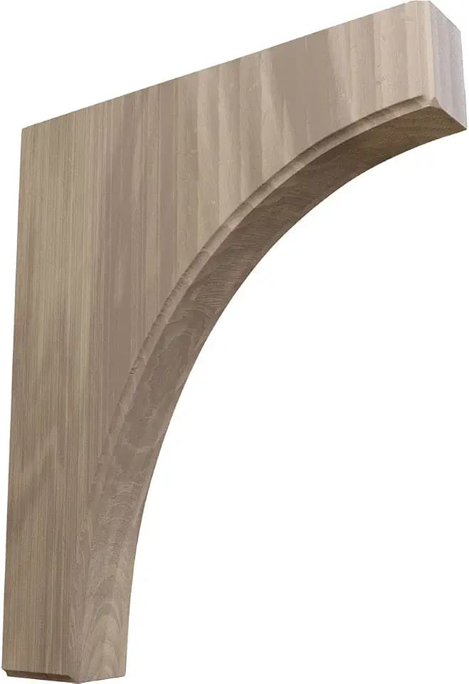 Ekena Millwork BKTW02X10X12CVWA Clarksville Wood Brackets, 1 3/4"W x 10"D x 12"H , Walnut