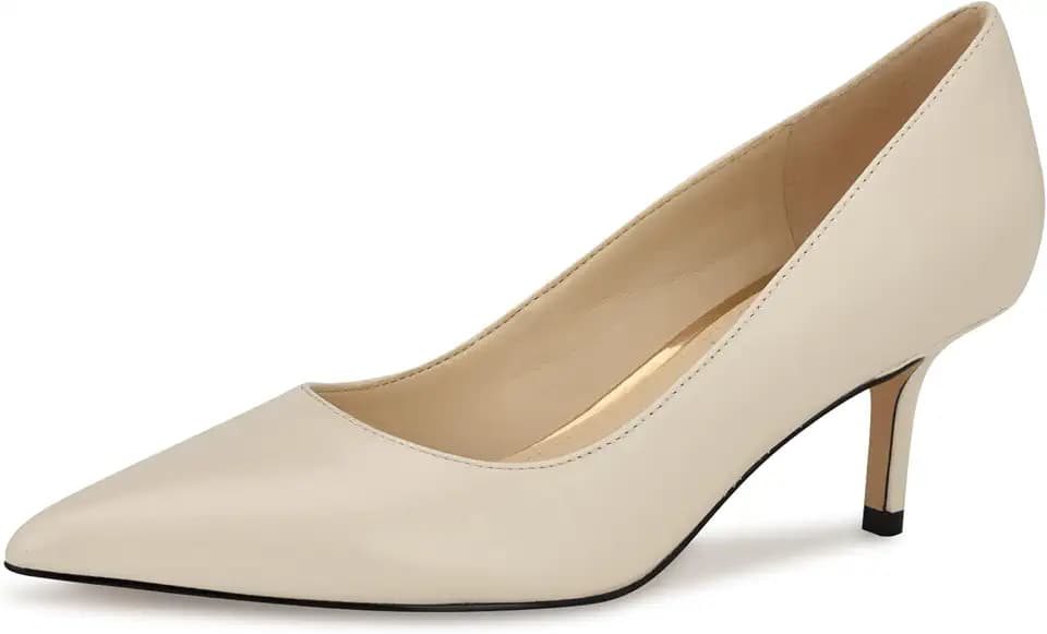 Nine West Women's Arlene Pump, Cream Leather 153, 8.5