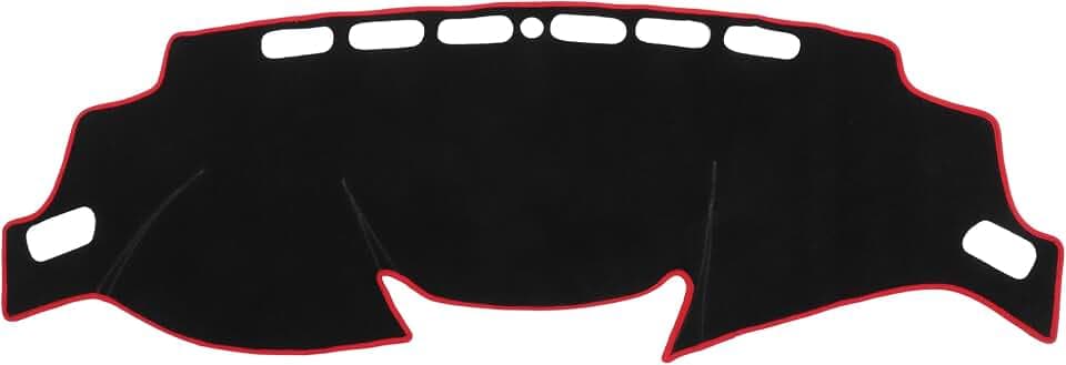 Car Dashboard Cover Compatible for Nissan Rogue 14-, Protective Polyester Red Center Console Interior Trim Dash Cover Mat Pad