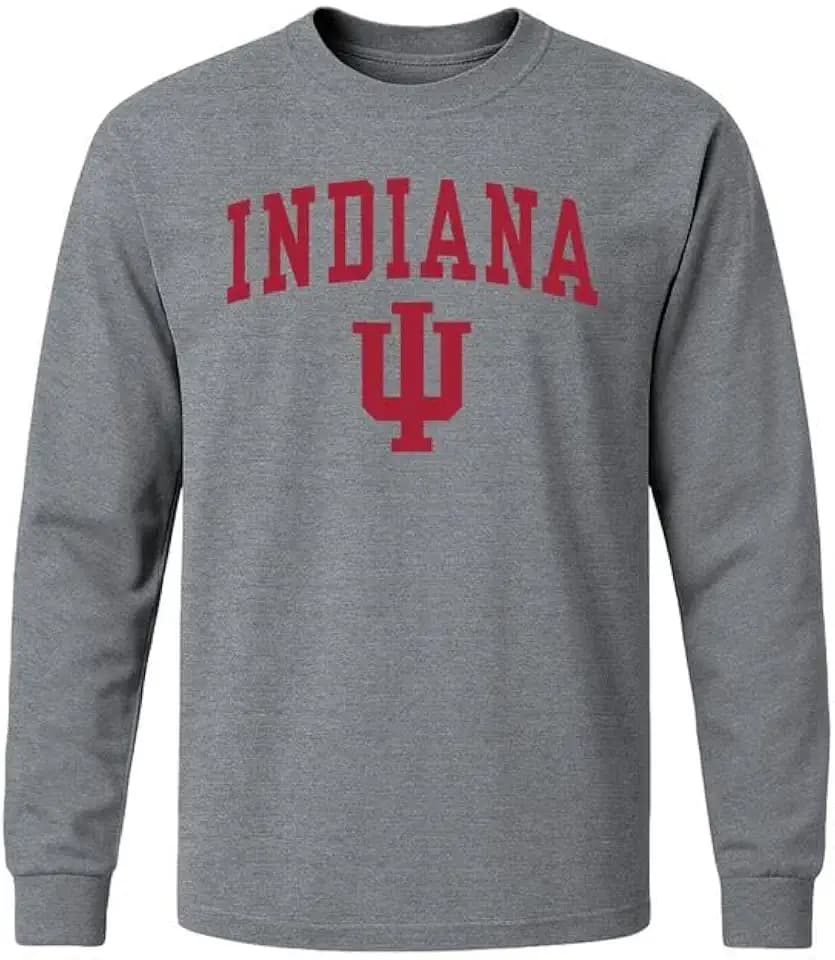 Barnesmith Men's Classic - Long Sleeve Heritage Logo T-Shirt, Grey
