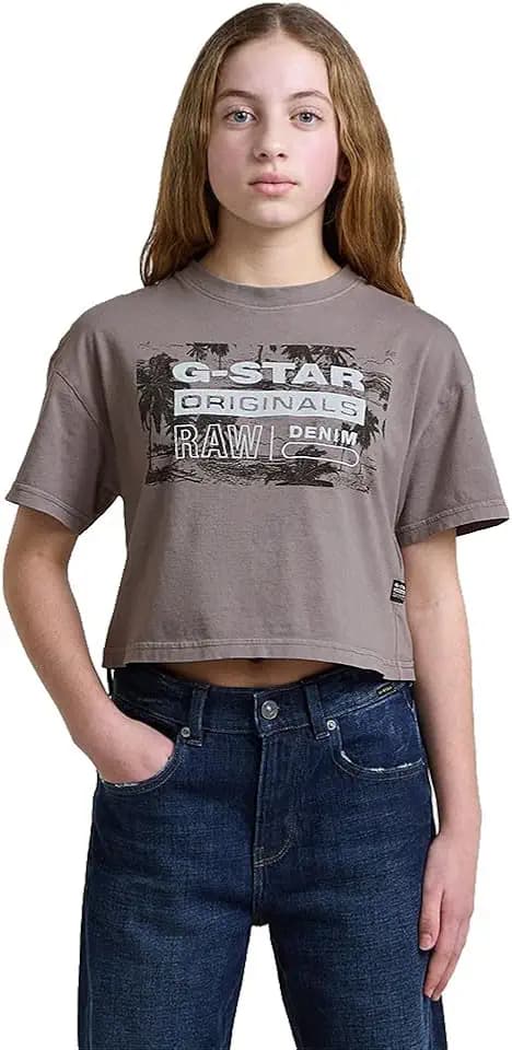G-Star Mädchen Cropped Relaxed R T G Shirt