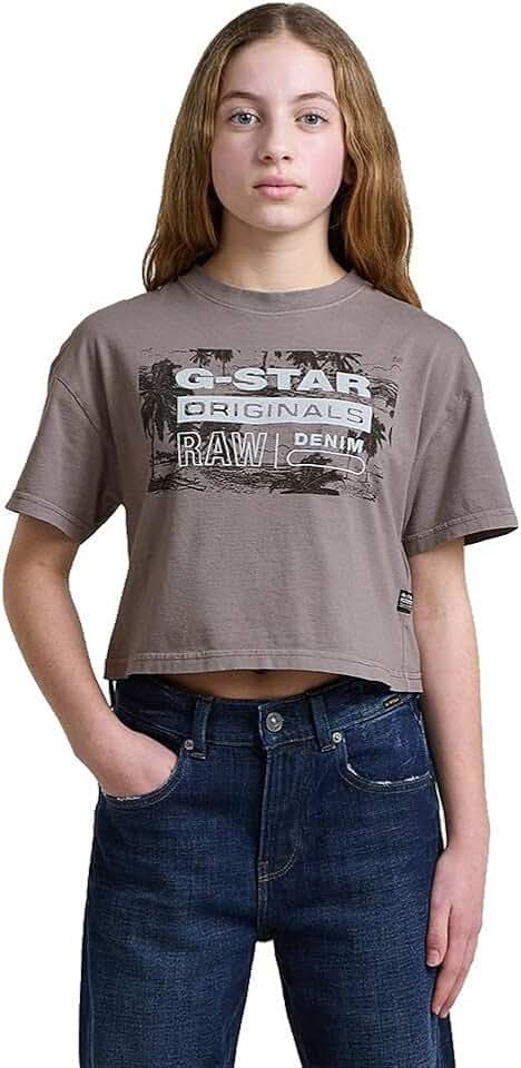 G-Star Mädchen Cropped Relaxed R T G Shirt