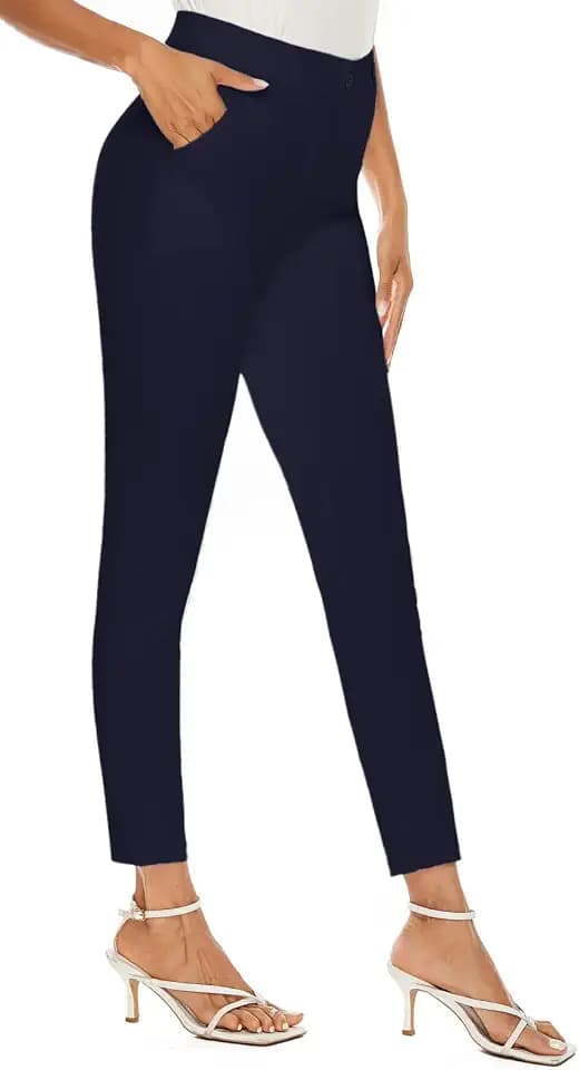 iChosy Women's High Waist Skinny Comfy Stretchy Work Pants with Pockets