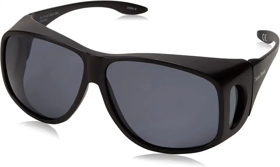 Foster Grant Solar Shield Classic Fits-Over Sunglasses, Grey, 66mm