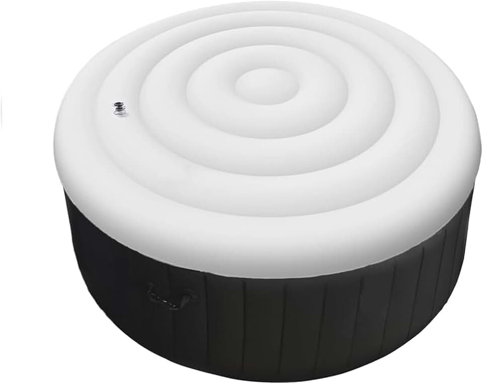 Aufblasbare Abdeckung Whirlpool, 165cm Universelle Runde Aufblasbare Poolabdeckung, Isolierte Spa-Abdeckungen, Wetterfest und staubdicht, für Whirlpools und Spas, Whirlpoolzubehör für Pools