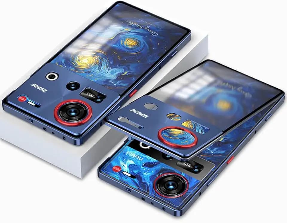 Kompatibel mit Nubia Z70S Ultra Case Clear 360 Full Body Phone Case für Nubia Z70S Ultra Stoßfest Military Grade Schutz Front und Back Bumper Cover (Blau)