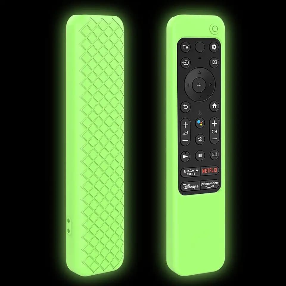 LEFXMOPHY TX800U Remote Case Replacement for Sony 4K Ultra HD TV X80K X90K X95K Series 2022 Model RMF-TX800U TX900U Voice Control Cover, Green Silicone Protective Skin Glow in Dark