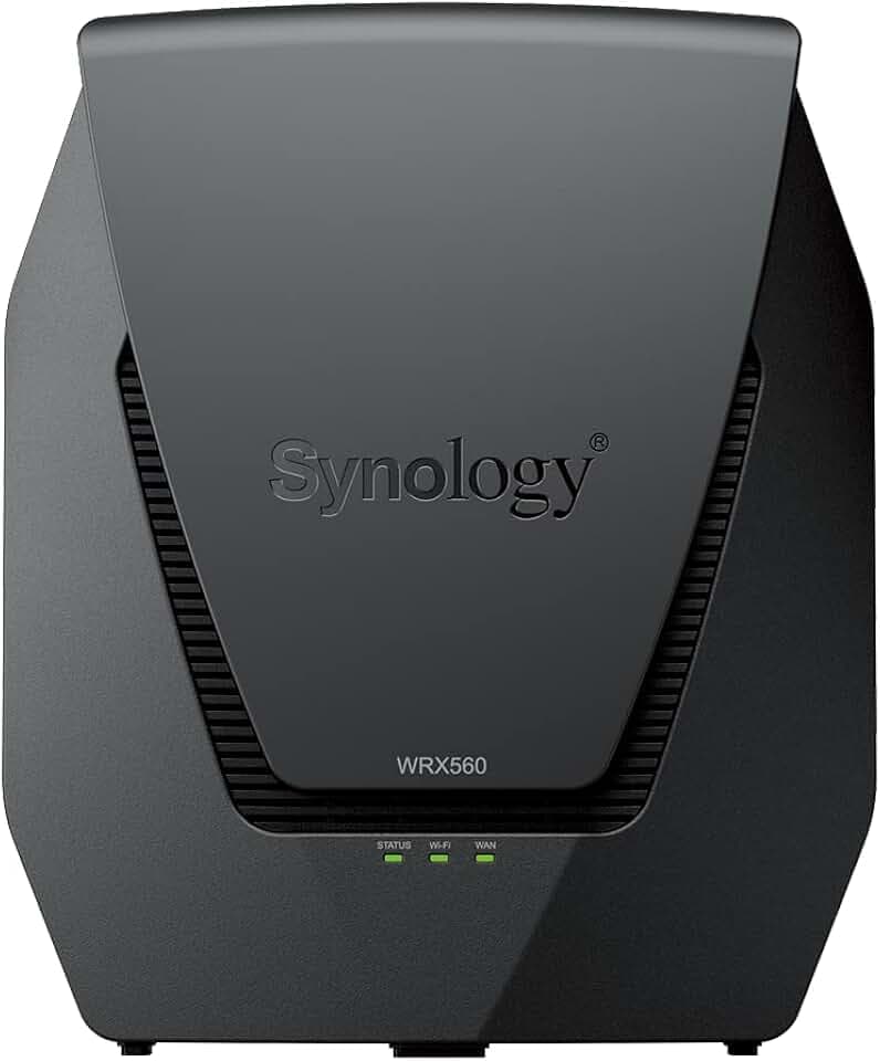 Synology WRX560 - Dual-Band Wi-Fi 6 Router, 2.5Gbps Ethernet, VLAN segmentation, Multiple SSIDs, parental controls, Threat Prevention, VPN (US Version)