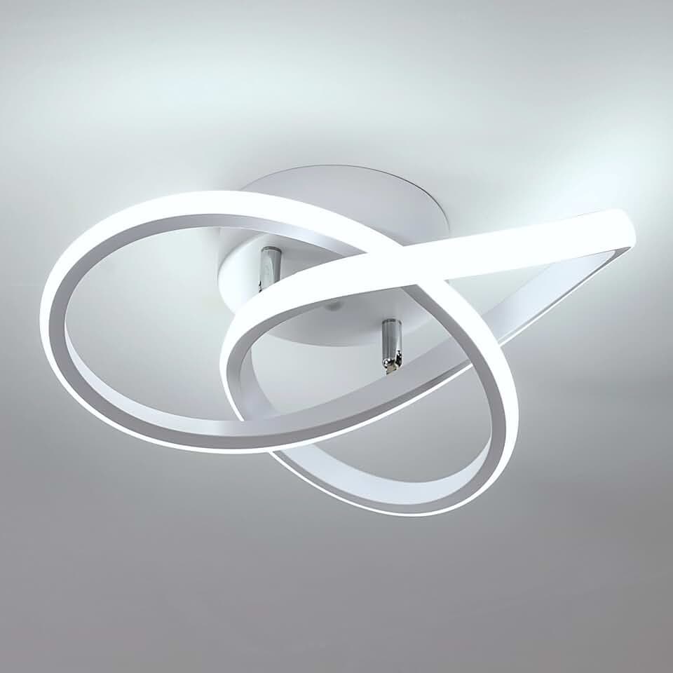 Comely LED Deckenleuchte, 30W 3375LM Moderne Deckenlampe, Aluminium LED Lampe für Wohnzimmer Schlafzimmer Flur Küche Balkon, Kaltweißes Licht 6500K, 30cm, Weiß