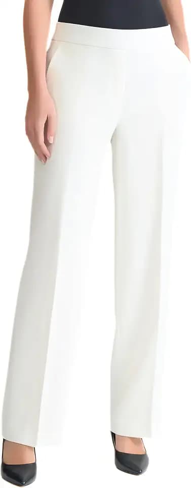 Kasper Women's Stretch Crepe, Elastic-Back Pant