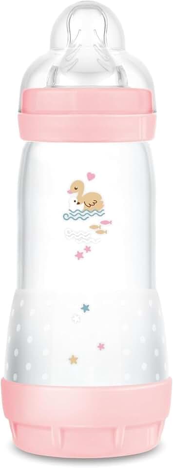 MAM Easy Start Babyflasche 320 ml, Anti-Kolik-Fläschchen für gemischtes Stillen, reduziert Luftblasen und das Risiko von Koliken, Babyzubehör 4+ Monate, selbststerilisierend und mit Sauger Größe 3