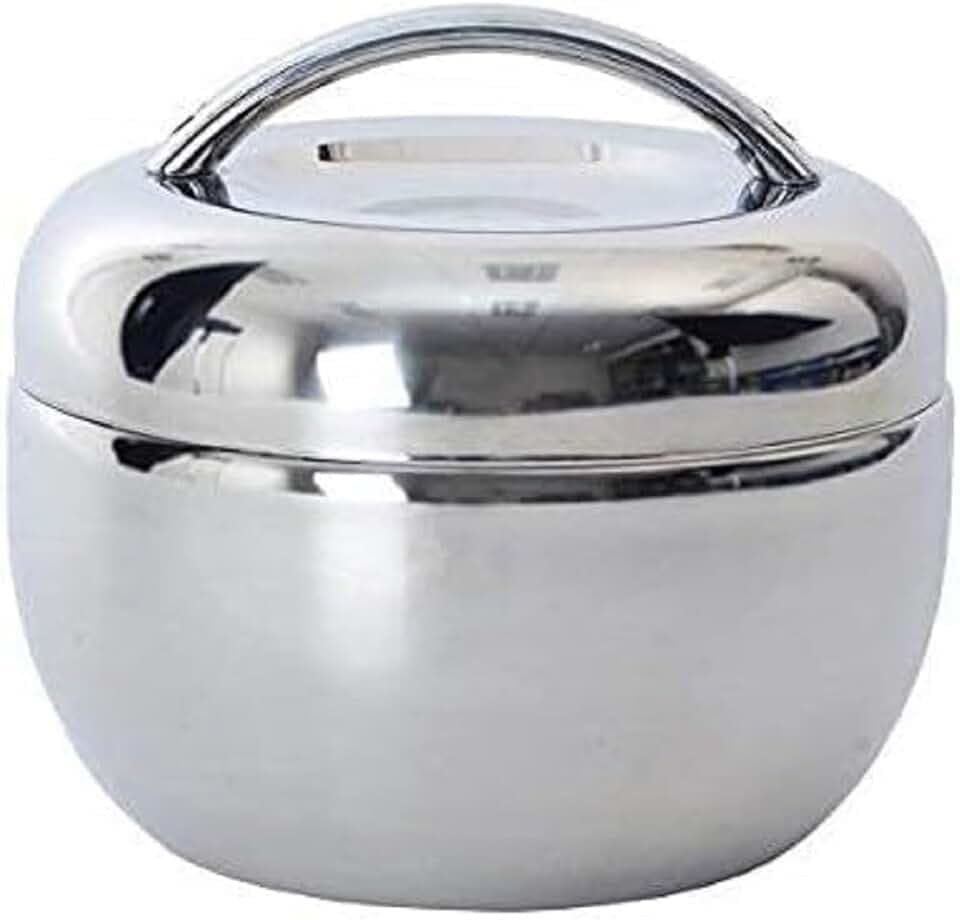 Thermobehälter Edelstahl Apfelform 2 L Silber