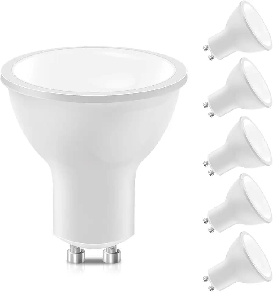 STANBOW GU10 LED Kaltweiss, 5W 400lm Leuchtmittel, 6000K Kaltweiß Glühbirne (ersetzt 40W Halogenlampe), 120° Strahlwinkel Birne, GU10 Reflektorlampen, 6 Stück, 19001