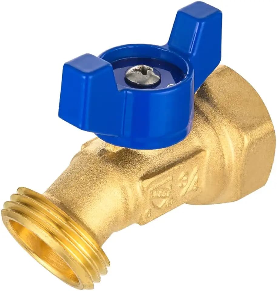 1 Piece EFIELD Sillcock Hose Bibb Valve, 3/4"Female NPT × 3/4"Male GHT