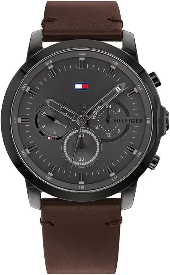 Tommy Hilfiger Multi Zifferblatt Quarz Uhr für Herren mit Edelstahl- oder Lederarmband