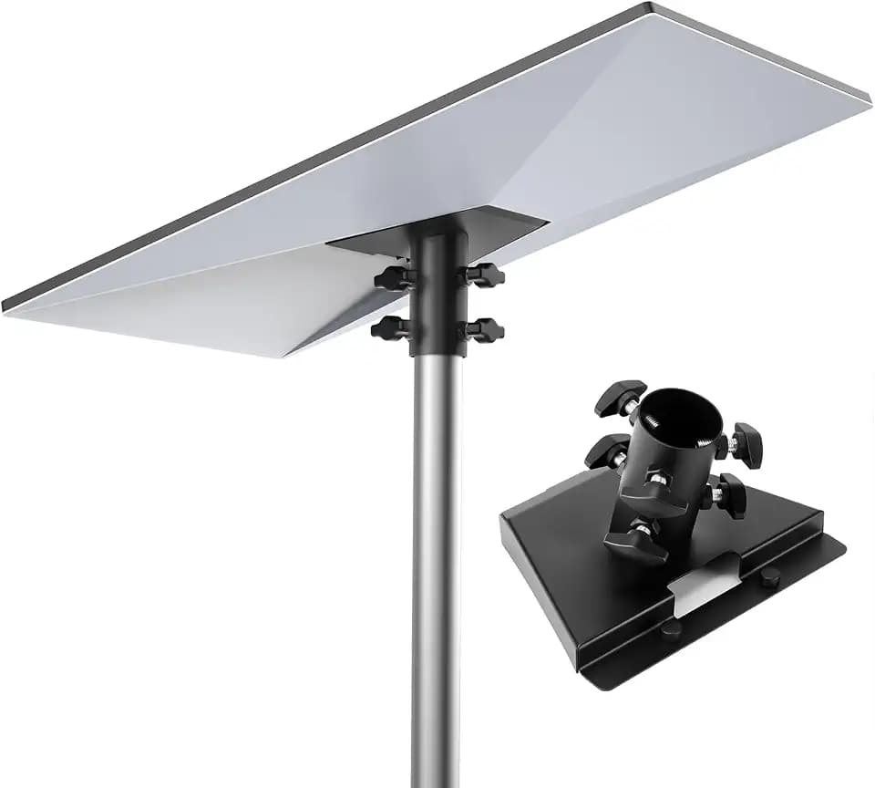 Starlink Pole Mount Adapter, Tool-Free Starlink Gen 3 Mount, Starlink Mounting Pipe Adapter for Starlink Standard Dish V3, Fit ⌀1-1.6in for RV/ Wall/ Roof/ Patio, Premium Steel, Pole Not Included