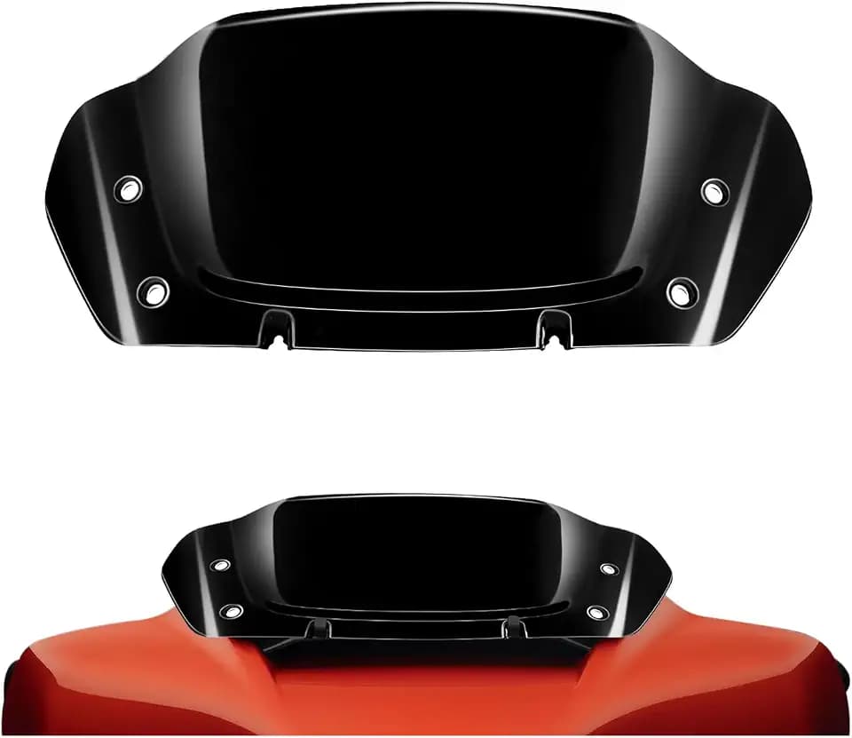8" Wave Windshield Windscreen Wind Splitter Black