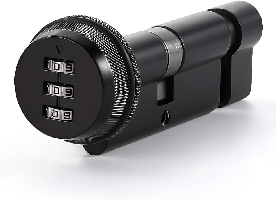 1P 70mm(35/35T) Schwarz Daumen drehen Euro-Zylinder Tür Barrel Lock Anti-Bump Anti Drill hohe Sicherheit für upvc hölzerne Verbundtüren Kombination Nocken Lock Passwort codiert Türschloss