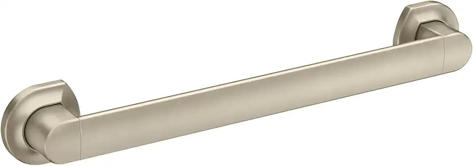Moen Genta Brushed Nickel 18" Bathroom Grab Bar, MBHG3818BN