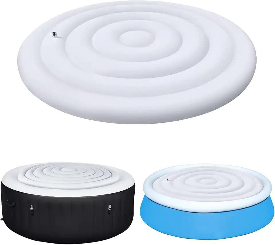 4.5 FT Inflatable Hot Tub Cover,Energy Saving Lid for Round Hot Tub