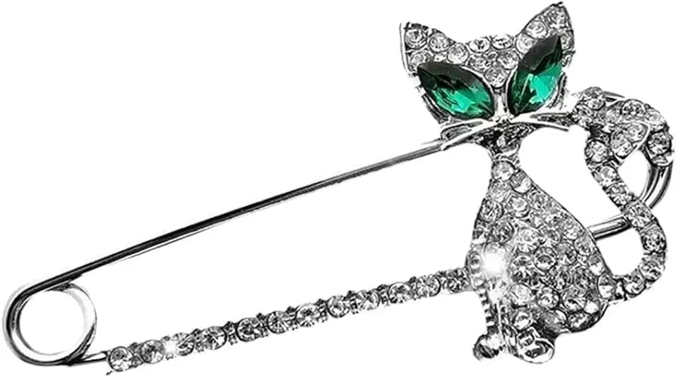 New 2026 Large Pin Up Jewelry For Women Alloy Crytal Lovely Cats Clips Her Rhinestones Brooch Fashion Cute Kitty Jewelry Fashion Accessories Creative Gift