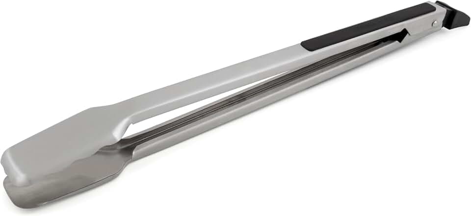 Broil King 64032 Stainless Steel Baron 16-Inch Barbecue Tong with Silicone Grip, Stainless Steel and Black