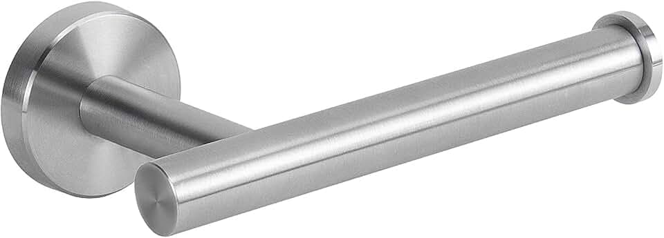 NearMoon Bathroom Toilet Paper Holder, Premium SUS304 Stainless Steel Rustproof Wall Mounted Toilet Roll Holder for Bathroom, Kitchen (1 Pack, Brushed Nickel)