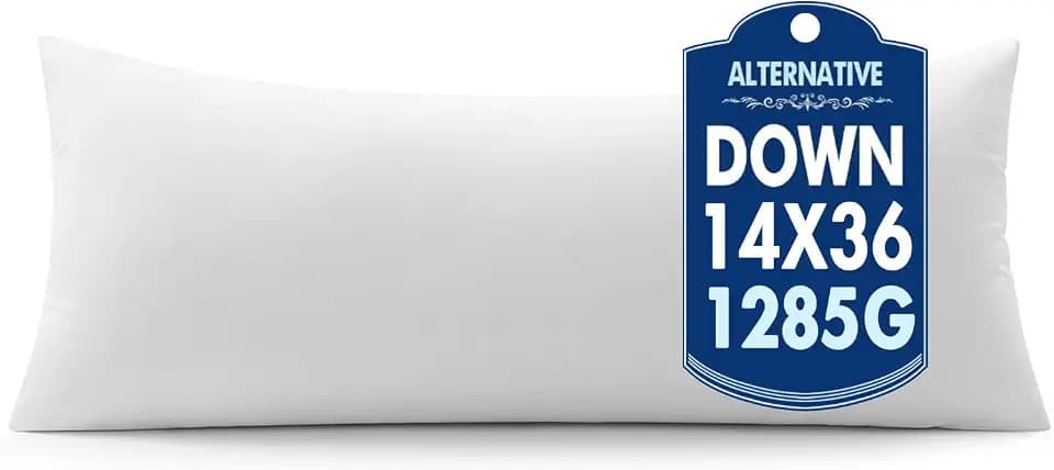 MIULEE 14x36 Inch Synthetic Down Alternative Lumbar Pillow Insert