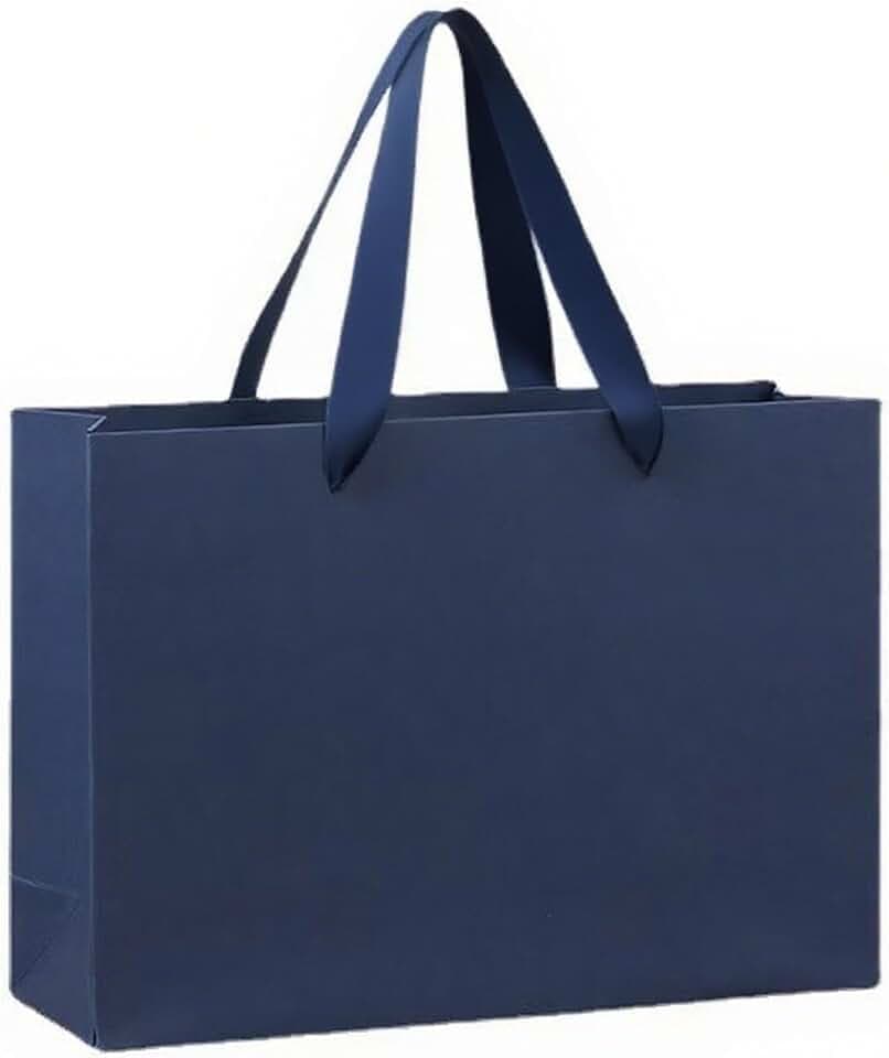 Navy Blue Gift Bag 6 Pack, 15.9×5.9×12inch Extra Large Gift Wrap Bags