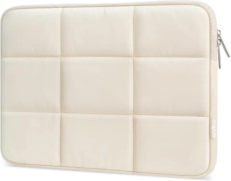 MOSISO Laptop Case 16 inch, 15-15.6 inch Puffy Laptop Sleeve, Sand