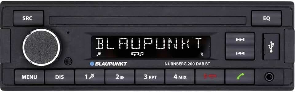Blaupunkt Nürnberg 200 DAB BT, 1-DIN Autoradio, DAB+, Bluetooth, Freisprecheinrichtung, USB, Aux-Eingang, 4x50Watt, 12V