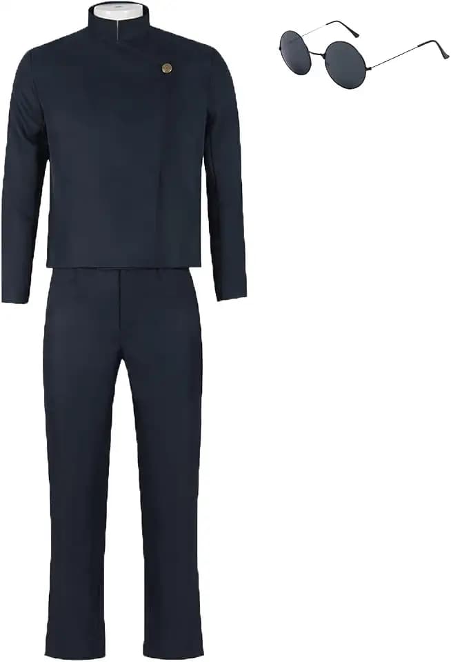 Fiamll Anime Kostüm Outfit Gojo Satoru Cosplay Kostüm Uniform Komplettset Halloween Karneval XL