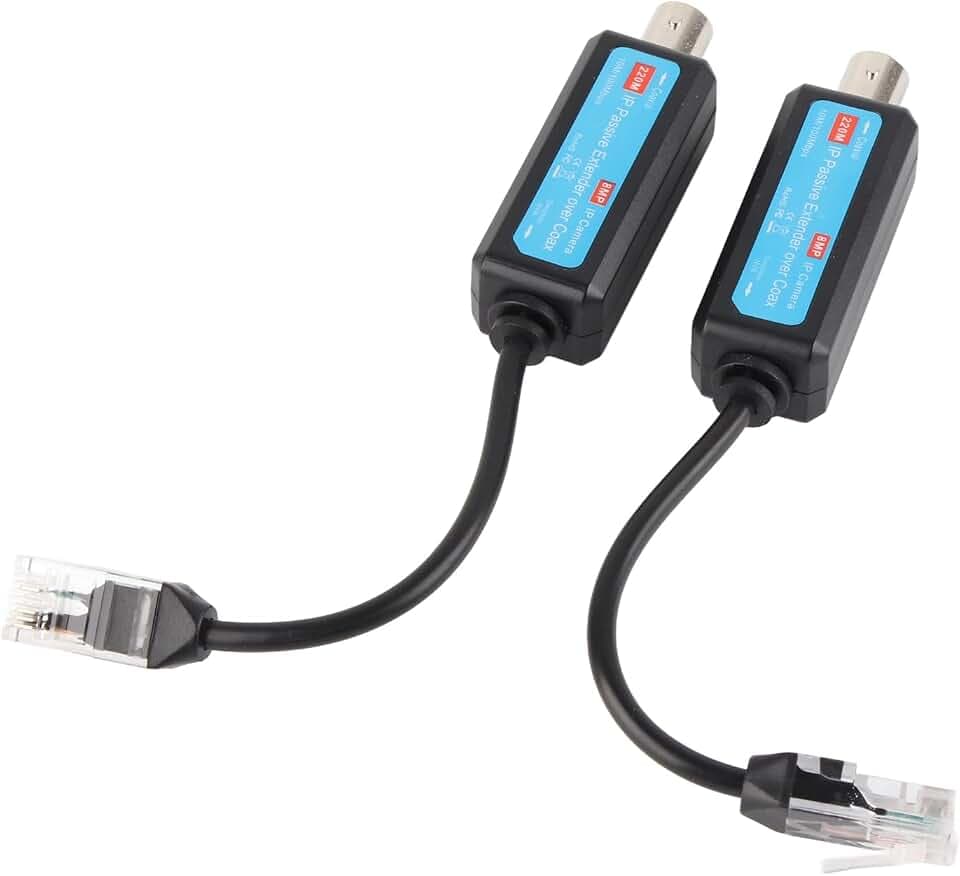 Moca Adapter Receiver 17×9×3 1pair 10 100mbps 1ch Passive Ip Coaxial Transmitter Receiver Extender for Ip Nvr Camera Adapter Moca Adapter, Mrisatavn1yo9qdi0