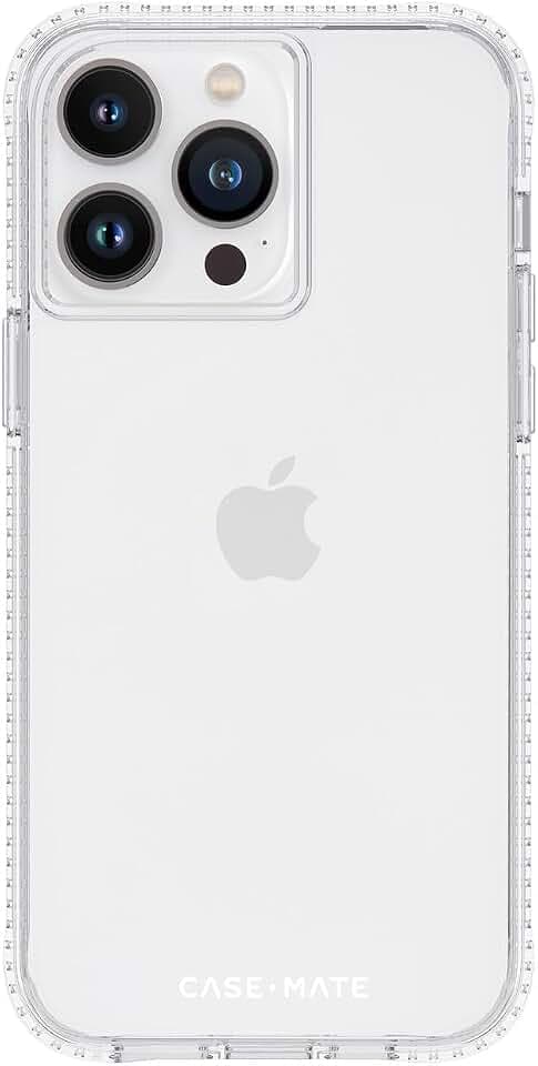 Case-Mate Tough Plus Schutzhülle für iPhone 14 Pro Max – transparent [4,6 m Fallschutz] [kabelloses Laden kompatibel] Handyhülle für Apple 14 Pro Max 6,7 Zoll, stoßfeste Abdeckung mit Anti-Vergilbung