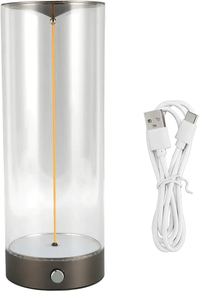 Fabater Modern Minimalist Table Lamp, Bedside Table Lamp, Touch Dimmable Ambient Lamp with Breathing Effect, Cordless LED Nightstand Lamp, Rechargeable Night Lights for Bedroom, Nursery (L)