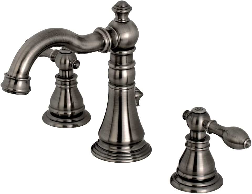 Kingston FSC1974ACL Widespread Bathroom Faucet, Black Stainless
