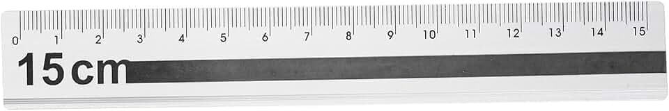 sourcing map Gerade Lineal 15cm Metrische Aluminiumlegierung Lineal Schwarz