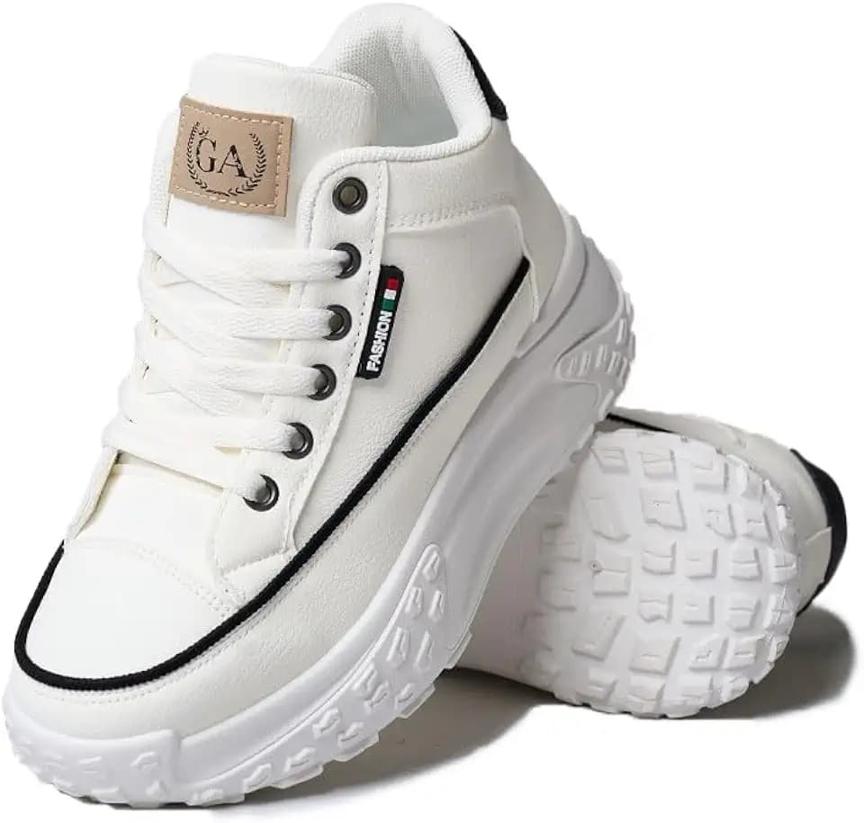 Chunky Sneakers for Women,Platform White Mesh Dad Walking Shoes,Comfortable Breathable Casual Fashion Running Shoes