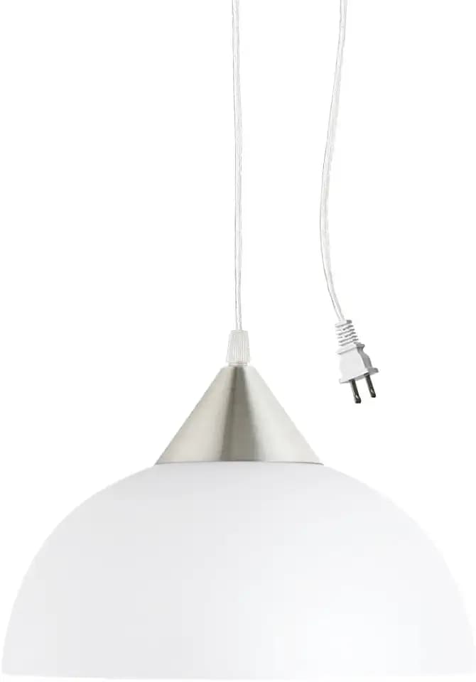 Newhouse Lighting Plug-in Hanging Pendant Light with Classic Lampshade and Timeless Design
